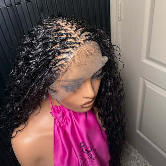 Full lace hand braid boho thin knotless braids